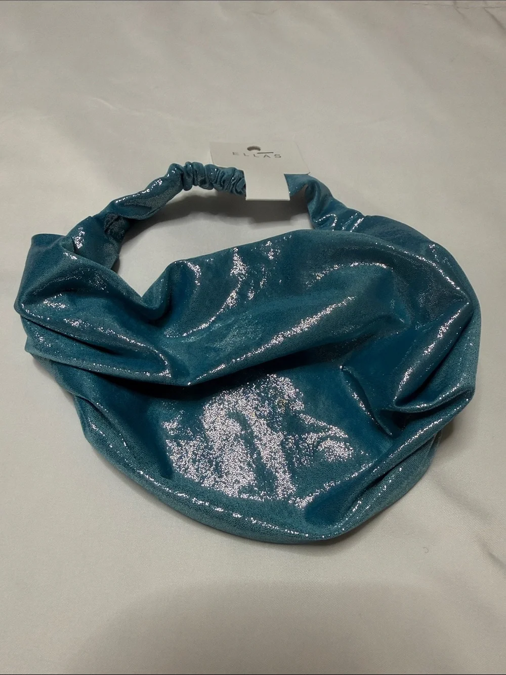 Set of 3 Shimmery Twist Headbands in Blue, Gold & Pink